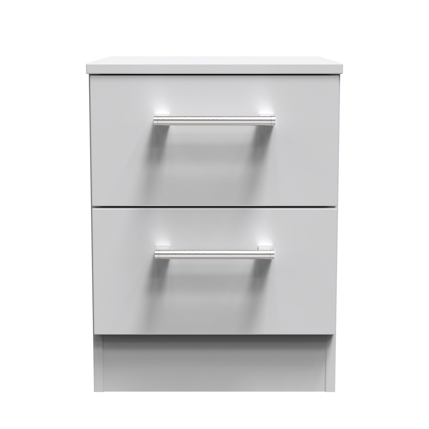 Devon Bedside Table Grey 2 Drawers 51cm