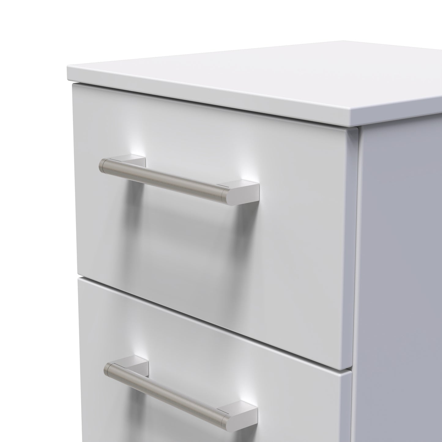 Devon Bedside Table Grey 2 Drawers 51cm