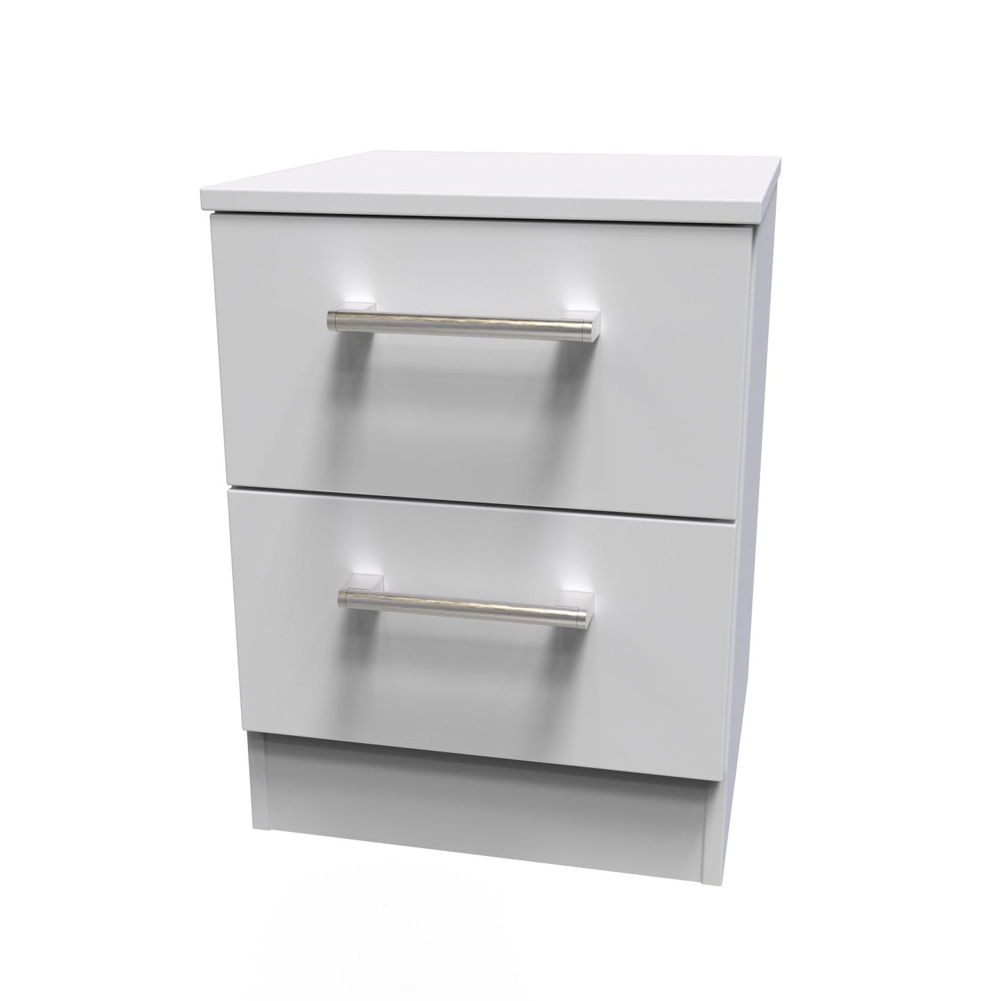 Devon Bedside Table Grey 2 Drawers 51cm