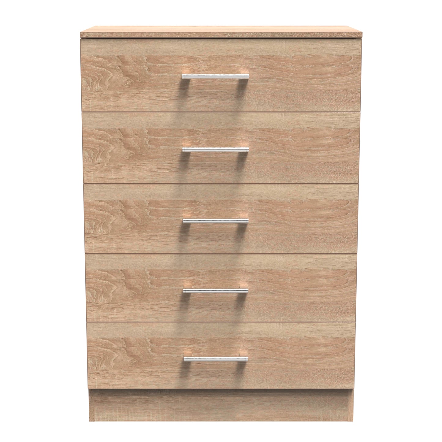 Devon Tall Chest of Drawers Oak 5 Drawers 108cm
