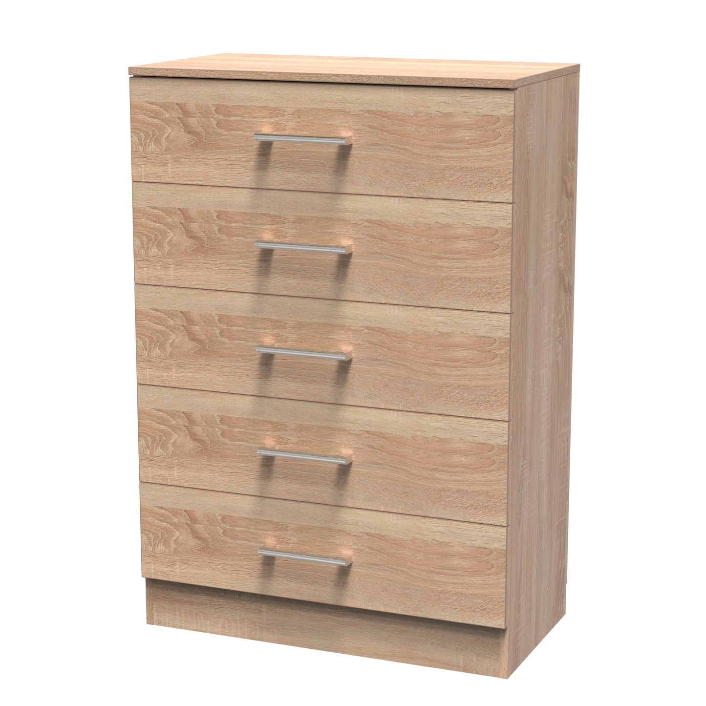 Devon Tall Chest of Drawers Oak 5 Drawers 108cm