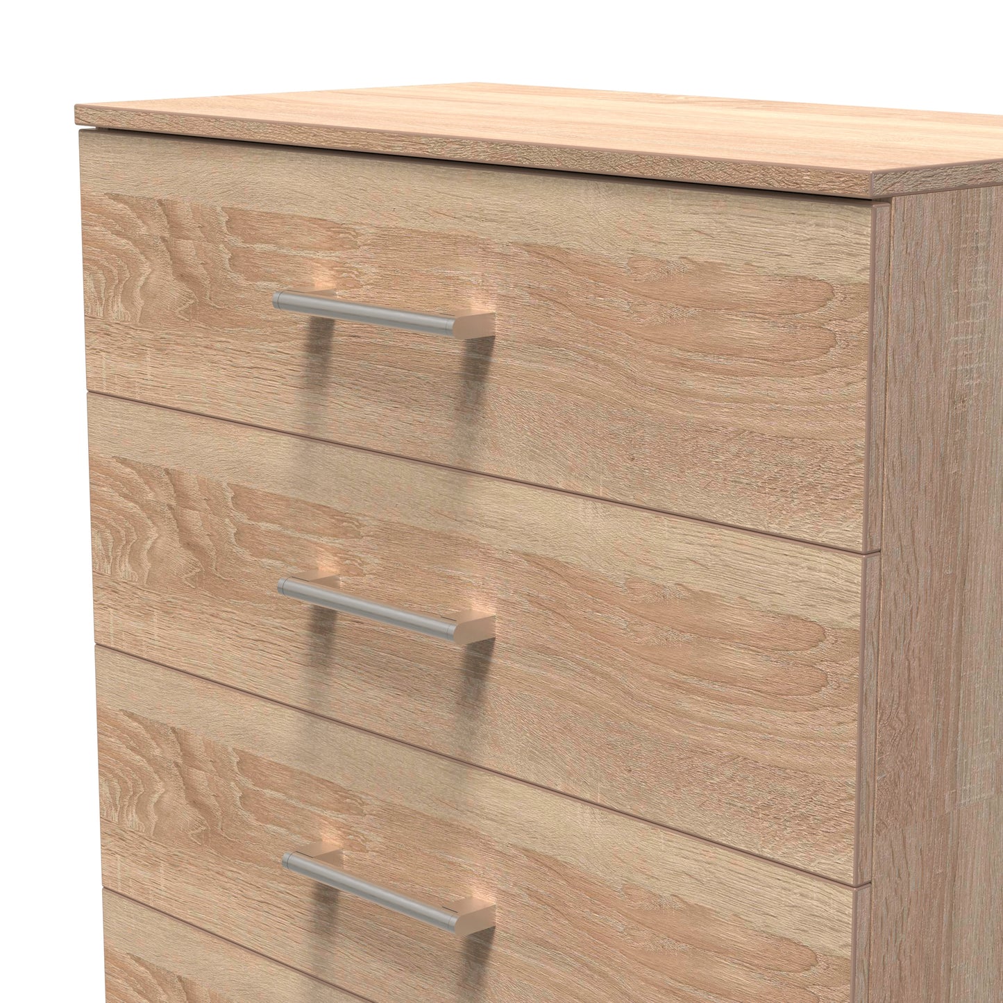 Devon Tall Chest of Drawers Oak 5 Drawers 108cm