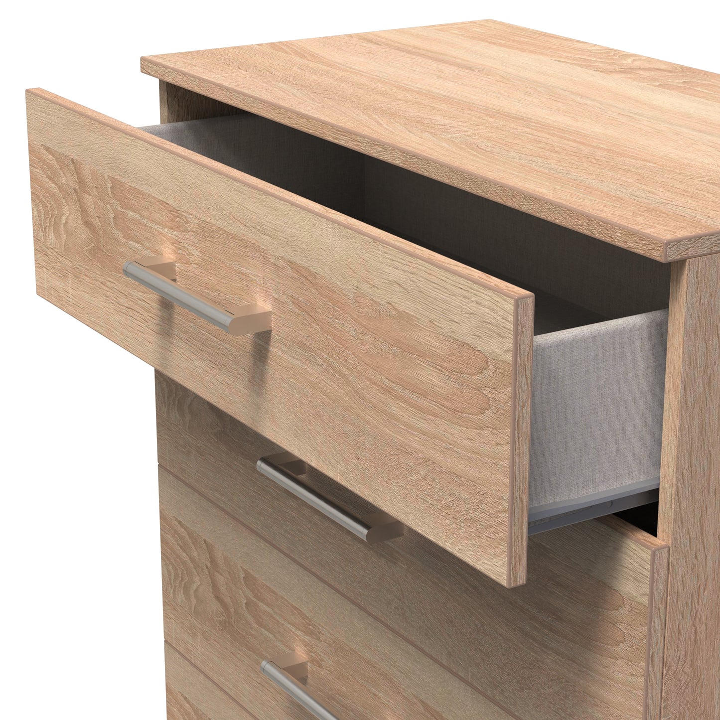 Devon Tall Chest of Drawers Oak 5 Drawers 108cm