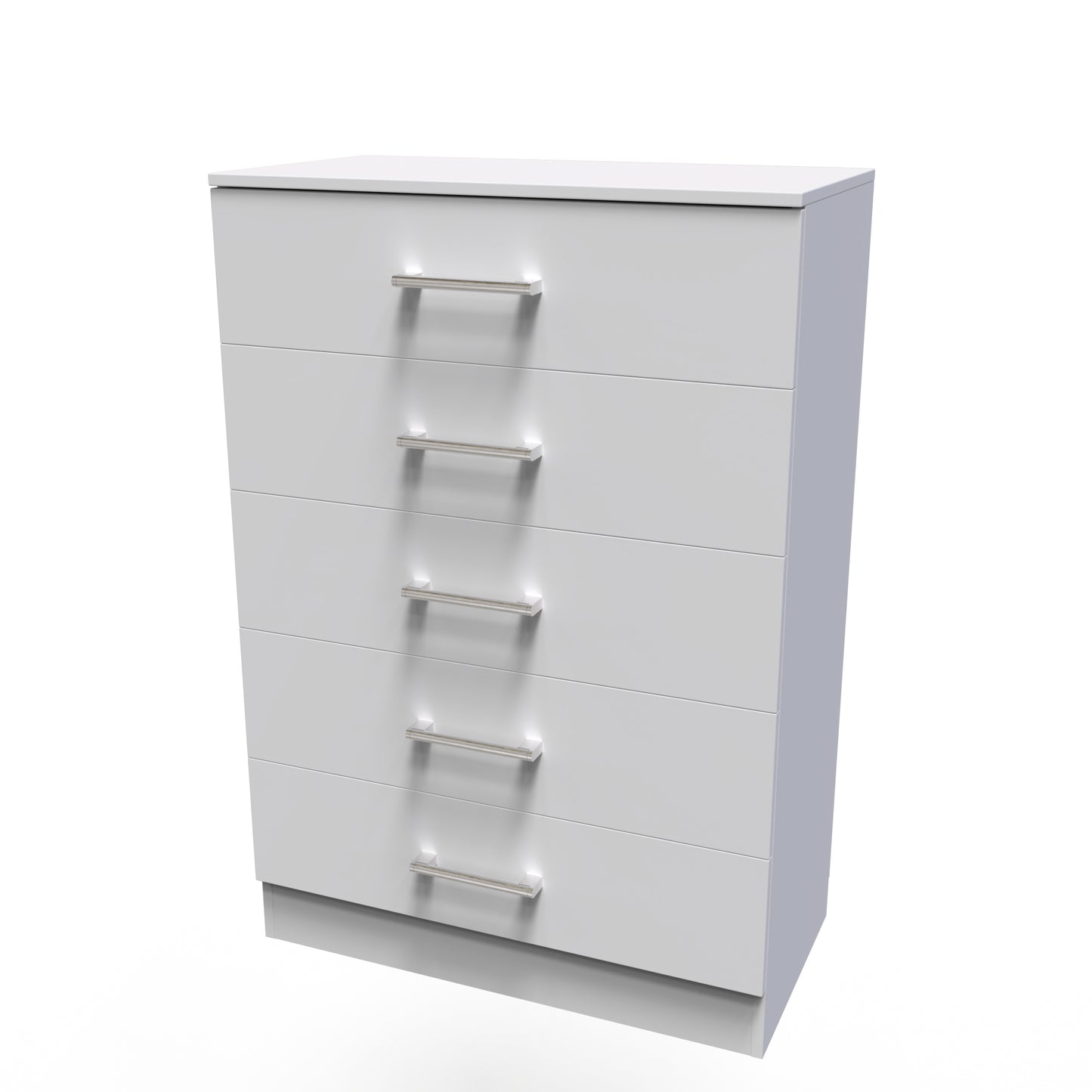 Devon Tall Chest of Drawers Grey 5 Drawers 108cm