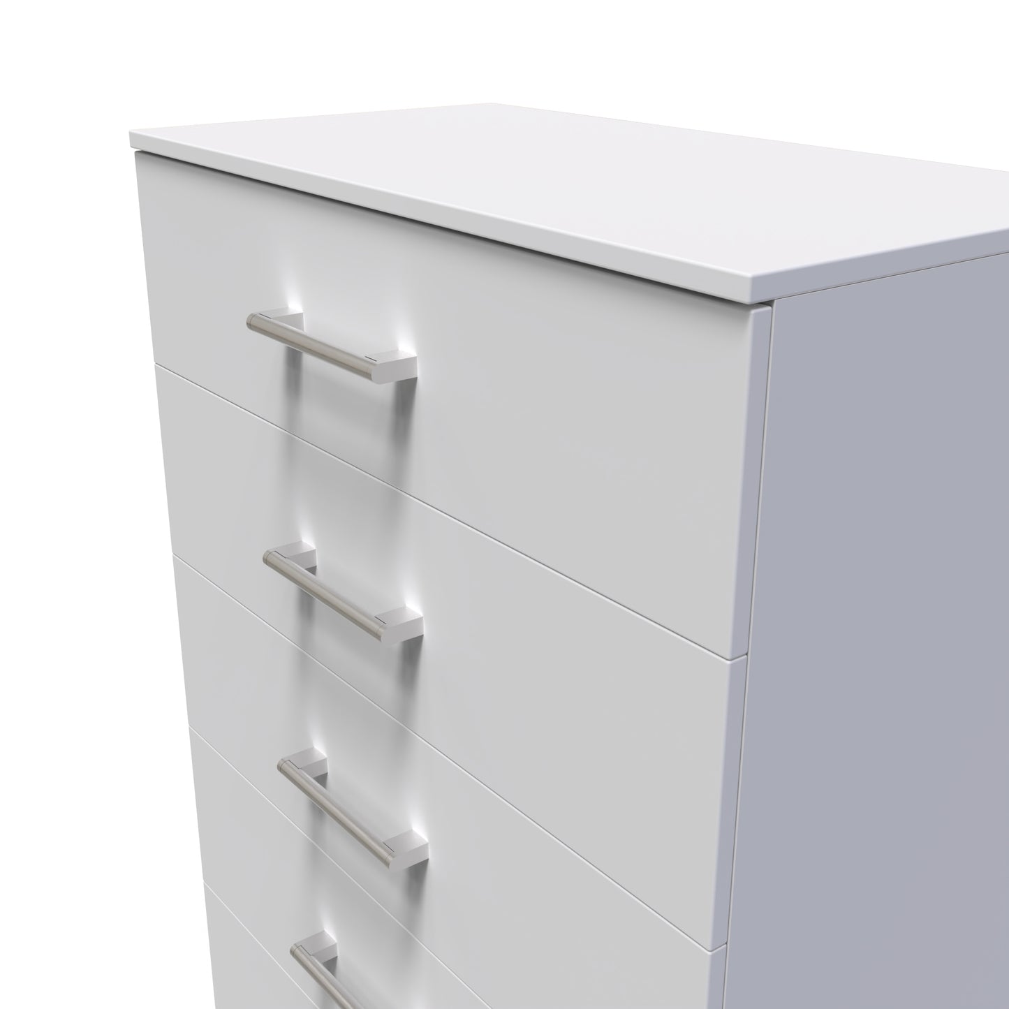 Devon Tall Chest of Drawers Grey 5 Drawers 108cm