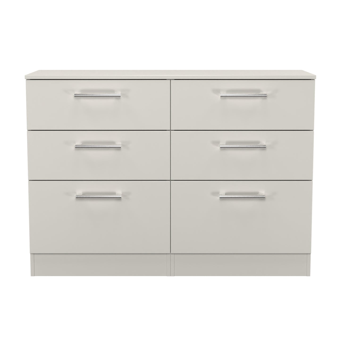 Devon Large Chest of Drawers Grey 6 Drawers 110cm