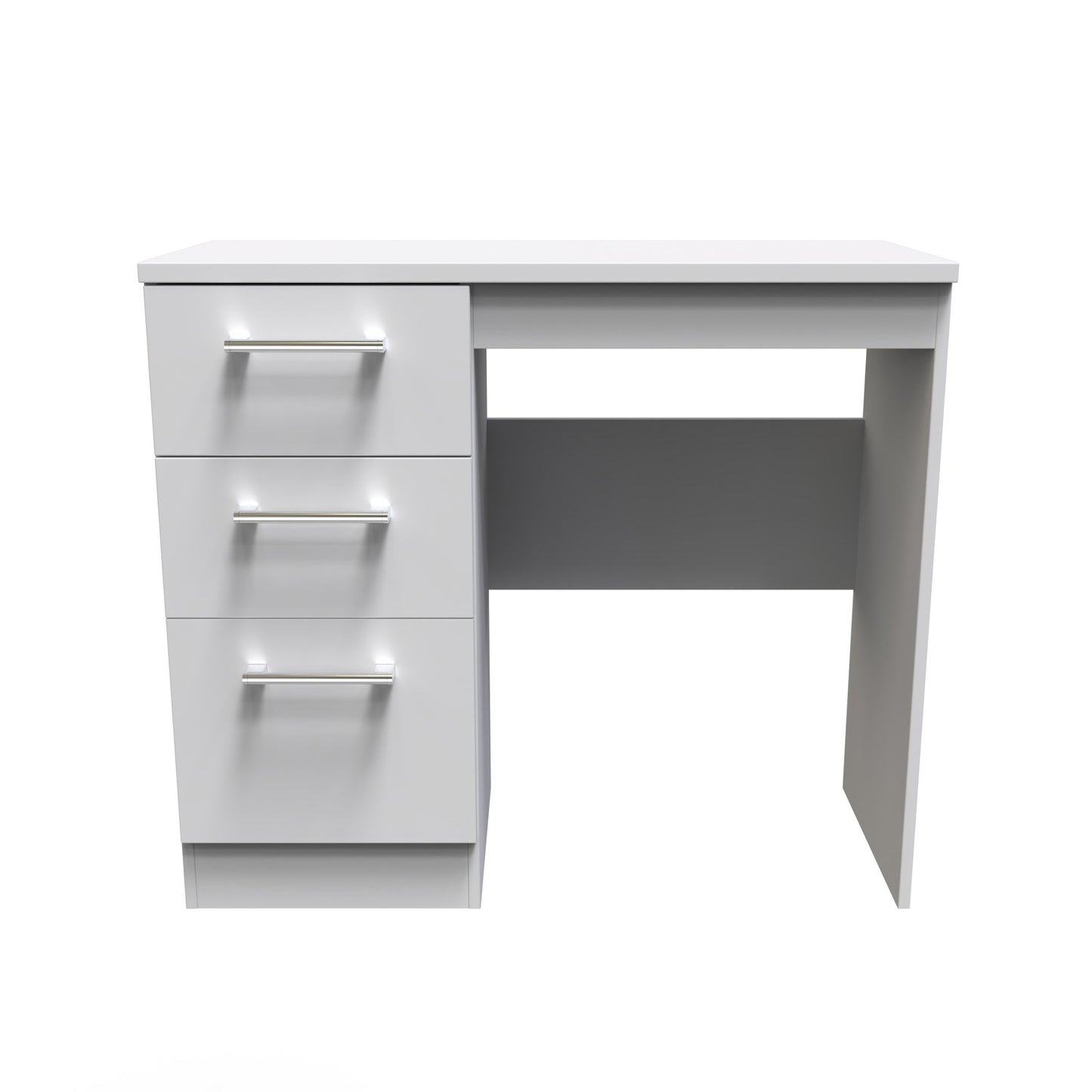 Devon Desk Grey 3 Drawers 90cm