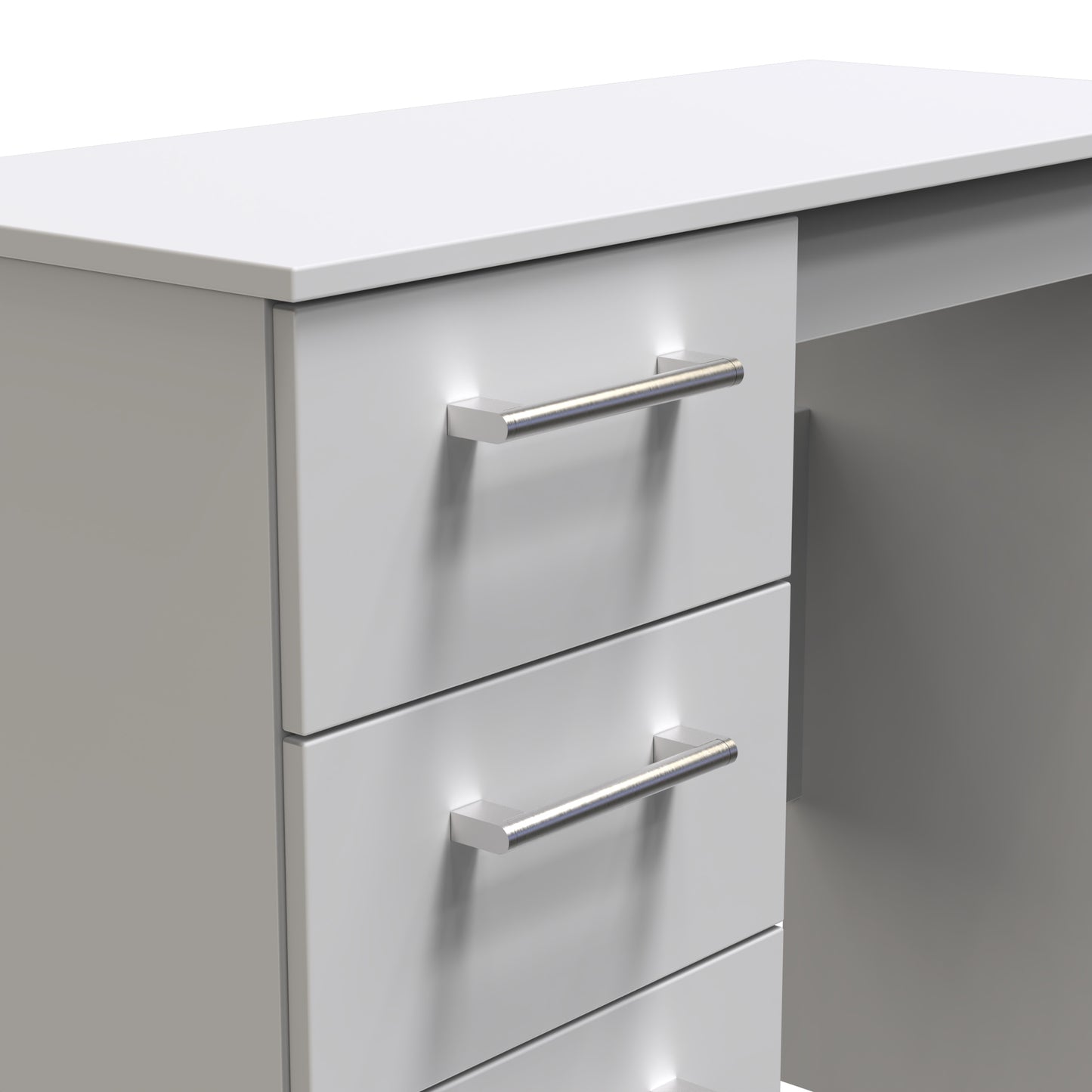 Devon Desk Grey 3 Drawers 90cm