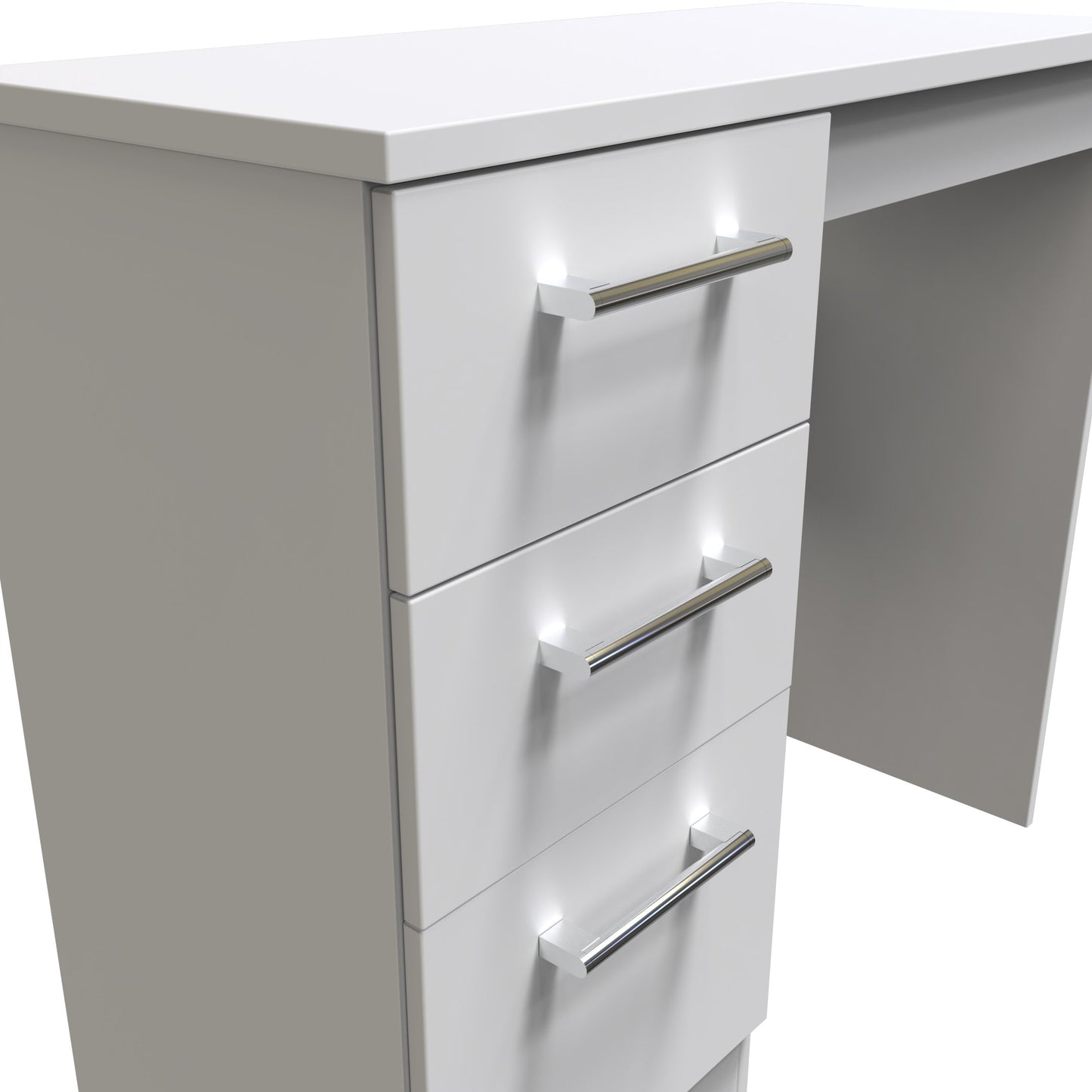 Devon Desk Grey 3 Drawers 90cm