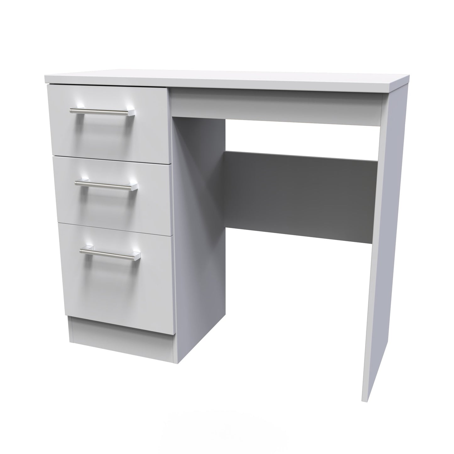 Devon Desk Grey 3 Drawers 90cm