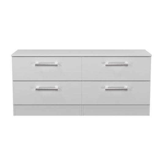 Devon Large Chest of Drawers Grey 4 Drawers 110cm