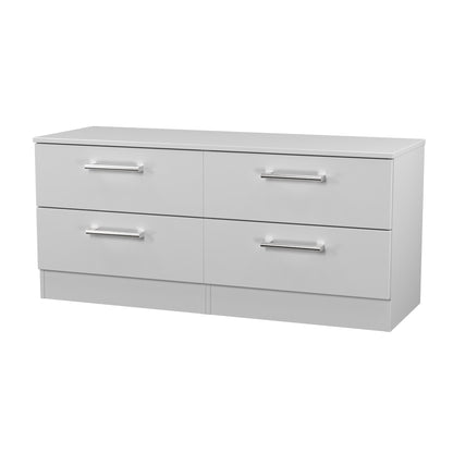 Devon Large Chest of Drawers Grey 4 Drawers 110cm