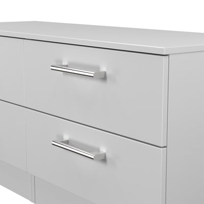 Devon Large Chest of Drawers Grey 4 Drawers 110cm
