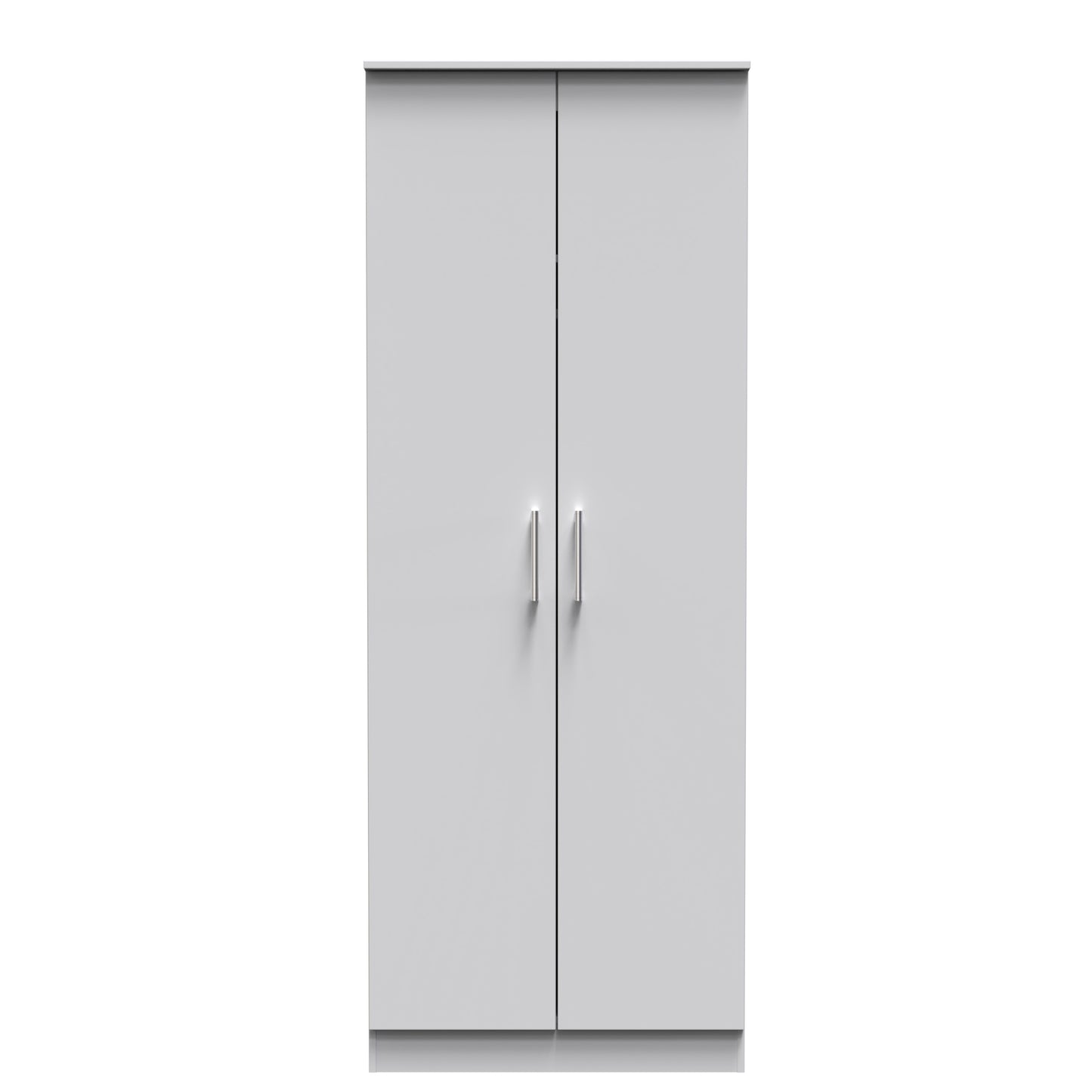 Devon Tall Wardrobe Grey 2 Doors 1 Shelf 182cm