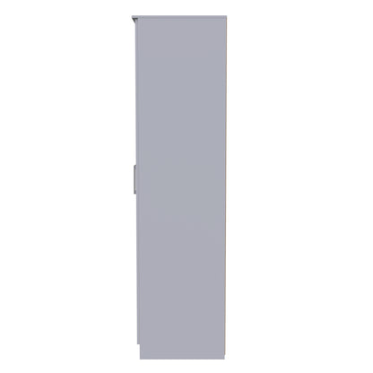 Devon Tall Wardrobe Grey 2 Doors 1 Shelf 182cm