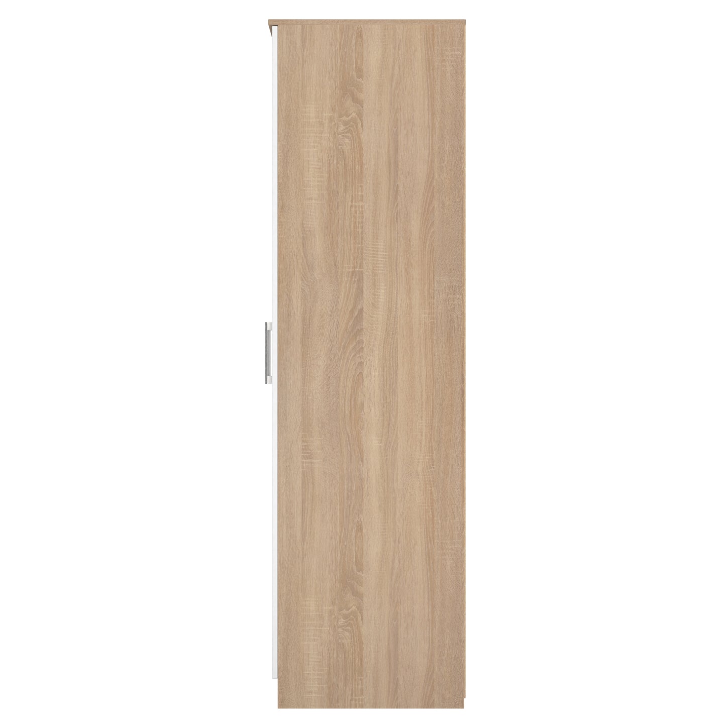 Devon Tall Wardrobe White & Oak 2 Doors 182cm