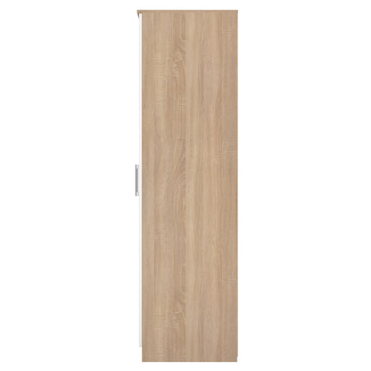 Devon Tall Wardrobe White & Oak 2 Doors 182cm