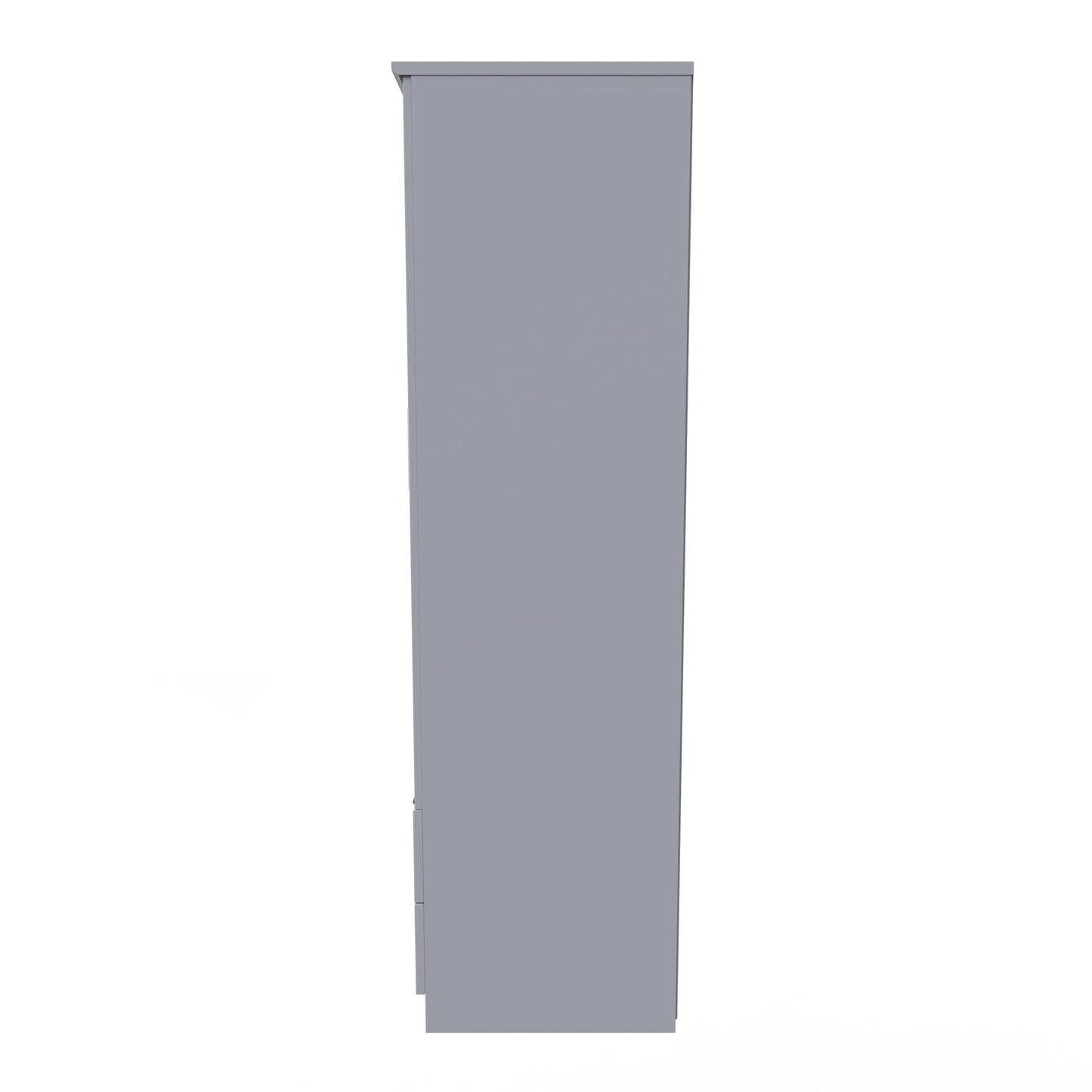 Devon Tall Wardrobe Grey 2 Doors 2 Drawers 182cm