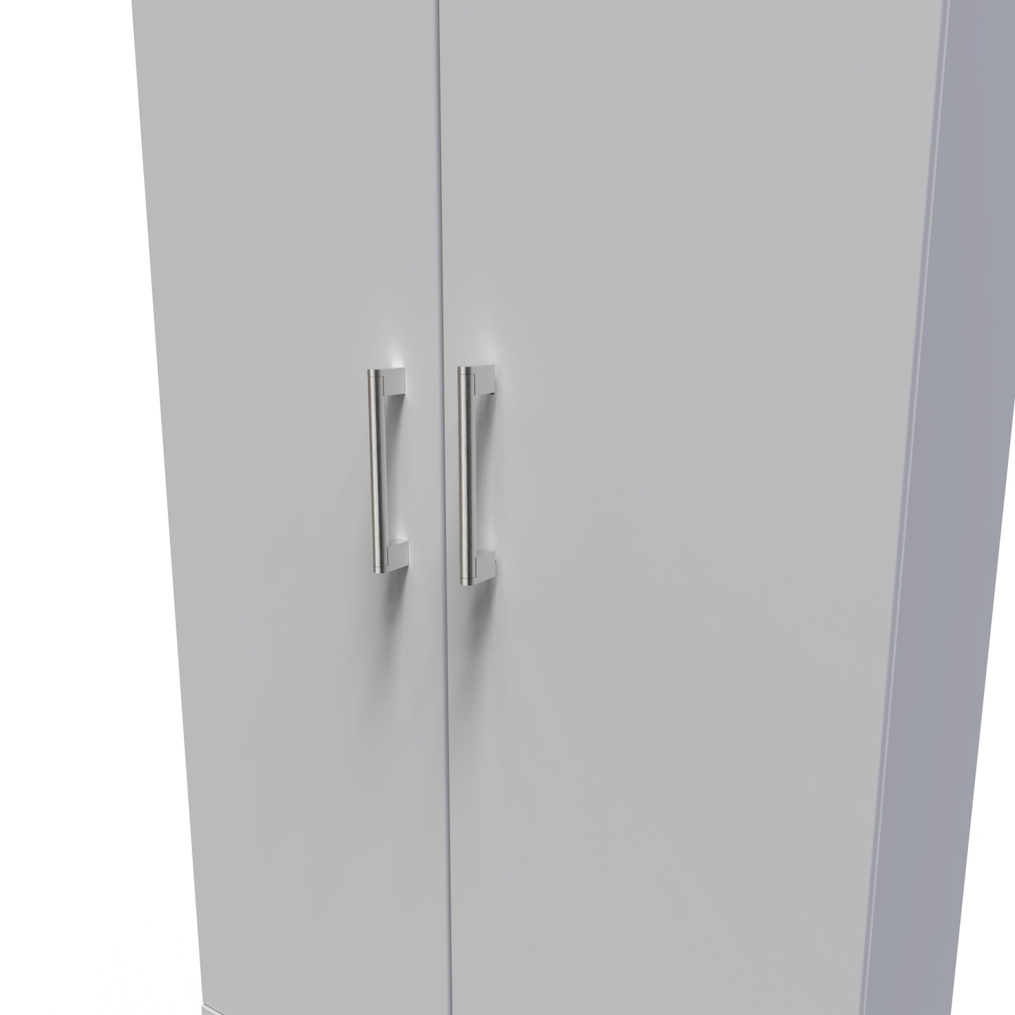 Devon Tall Wardrobe Grey 2 Doors 2 Drawers 182cm