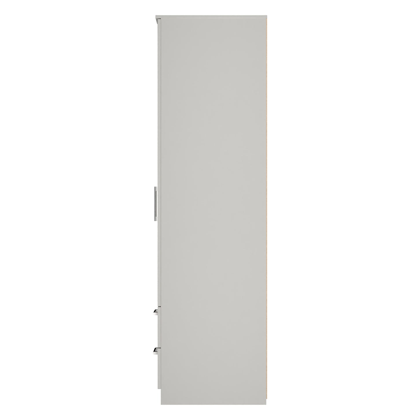 Devon Tall Mirror Wardrobe Grey 2 Doors 2 Drawers 182cm