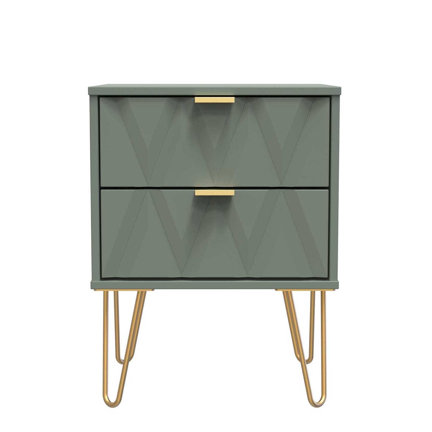 Diamond Bedside Table Not Applicable 2 Drawers 60cm