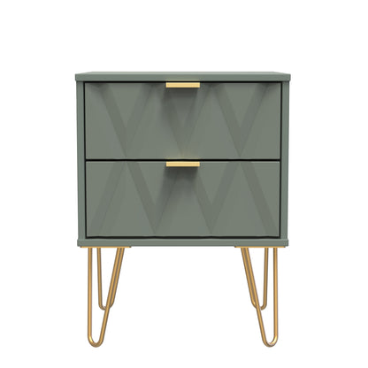 Diamond Bedside Table Not Applicable 2 Drawers 60cm