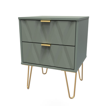 Diamond Bedside Table Not Applicable 2 Drawers 60cm