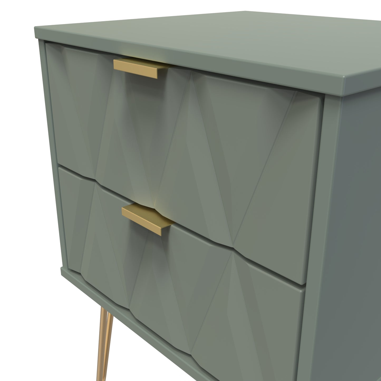 Diamond Bedside Table Not Applicable 2 Drawers 60cm
