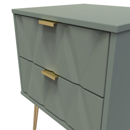 Diamond Bedside Table Not Applicable 2 Drawers 60cm