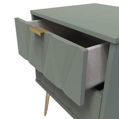Diamond Bedside Table Not Applicable 2 Drawers 60cm