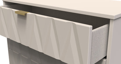 Diamond Chest of Drawers Off-White 3 Drawers 77cm