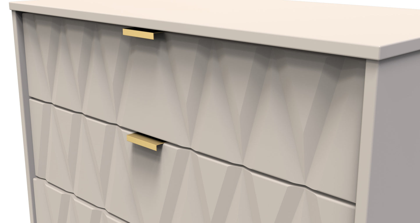 Diamond Chest of Drawers Off-White 4 Drawers 93cm