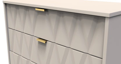Diamond Chest of Drawers Off-White 4 Drawers 93cm