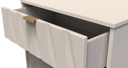 Diamond Chest of Drawers Off-White 3 Drawers 76cm