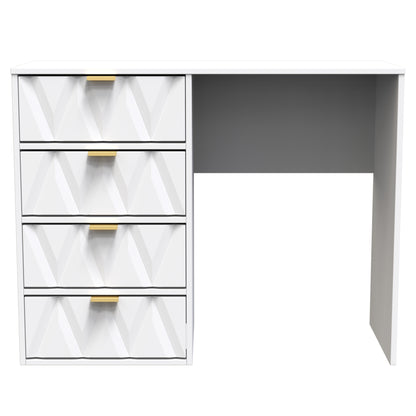 Diamond Desk White 4 Drawers 97cm