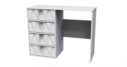 Diamond Desk White 4 Drawers 97cm
