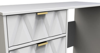 Diamond Desk White 4 Drawers 97cm