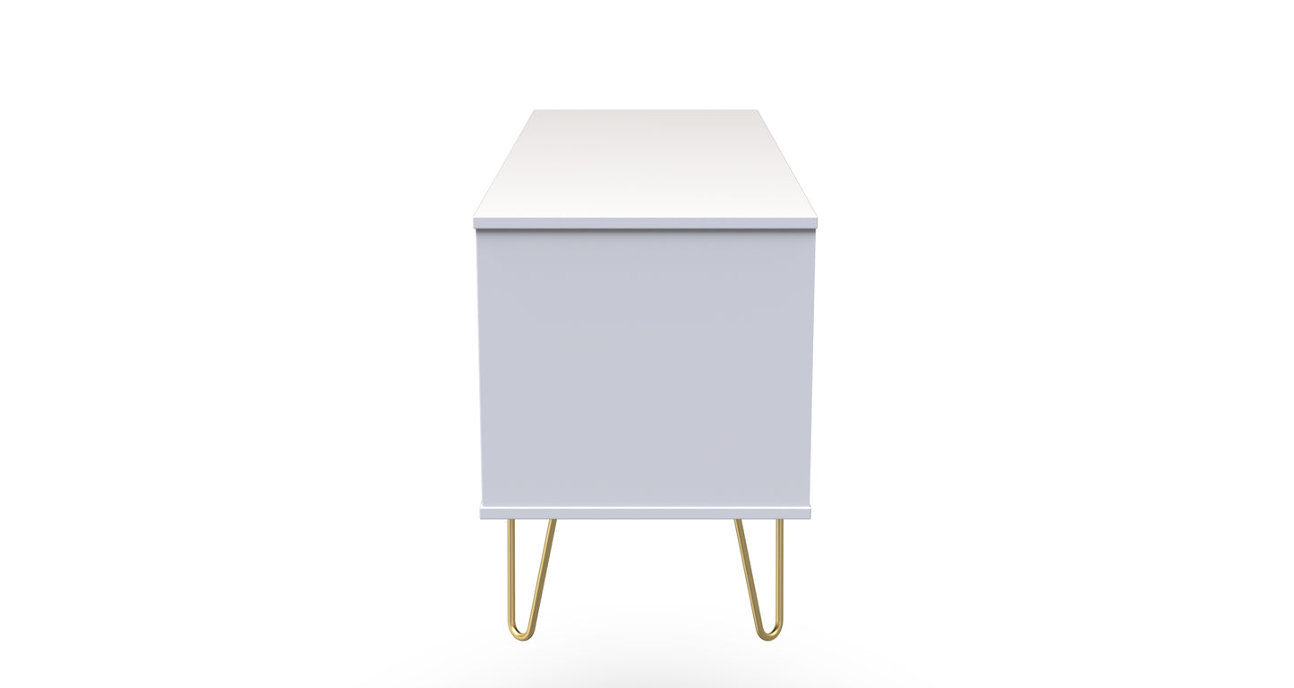 Diamond Large Chest of Drawers Grey & White 4 Drawers 115cm