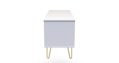 Diamond Large Chest of Drawers Grey & White 4 Drawers 115cm