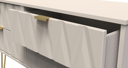 Diamond Large Chest of Drawers Off-White 4 Drawers 115cm