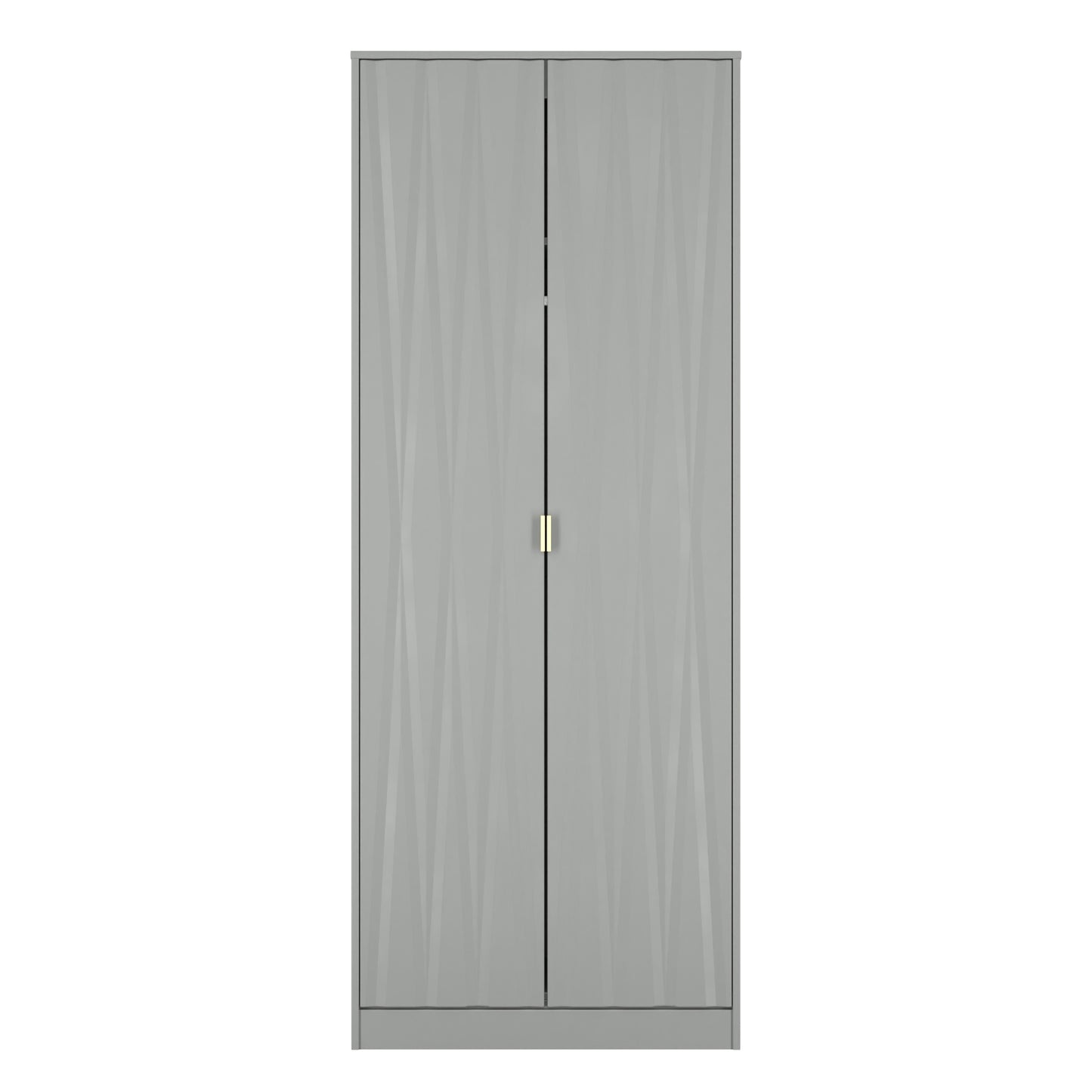 Diamond Tall Wardrobe Grey 2 Doors 197cm