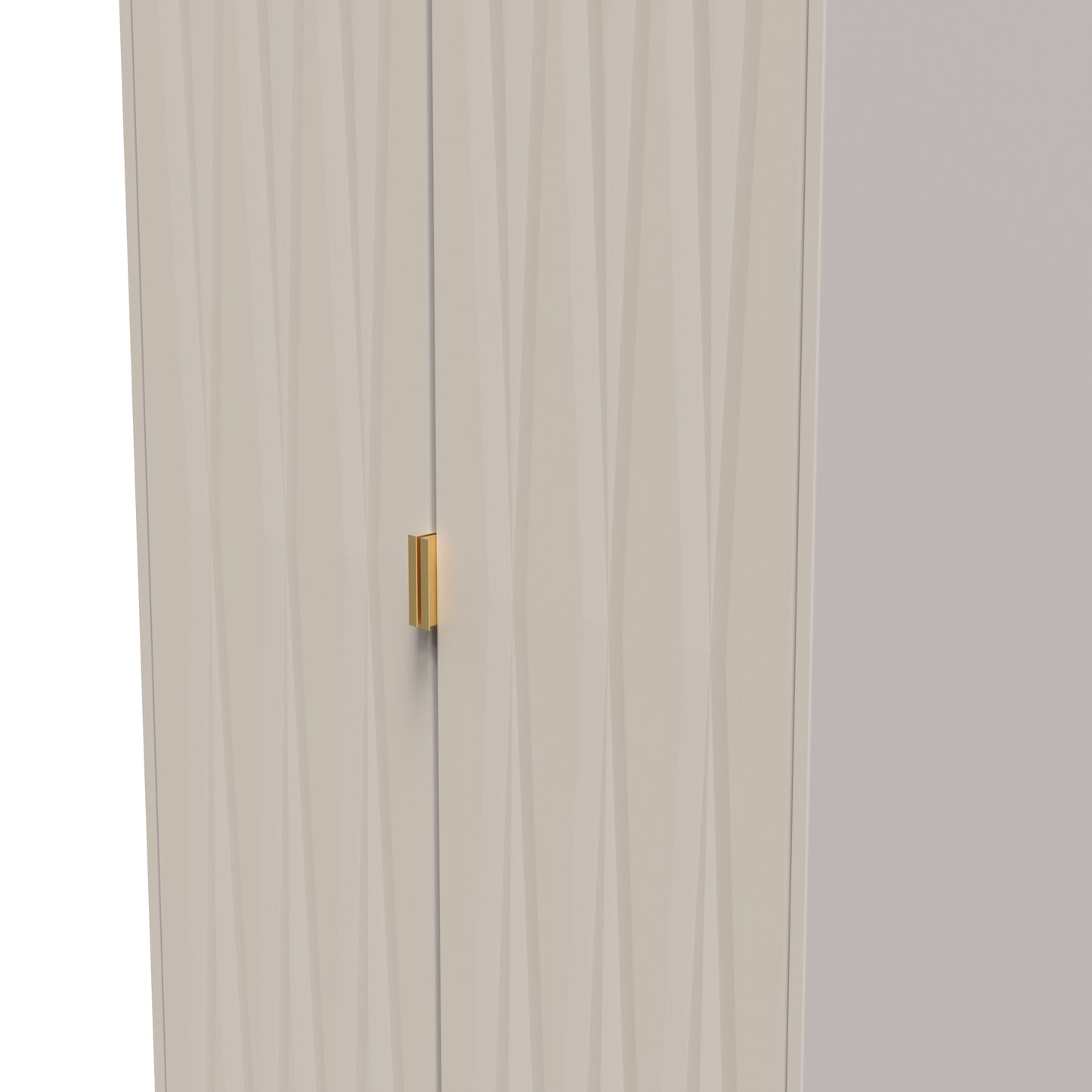 Diamond Tall Wardrobe Off-White 2 Doors 197cm