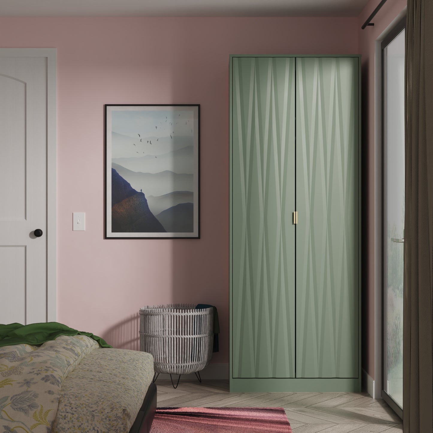 Diamond Tall Wardrobe Not Applicable 2 Doors 197cm