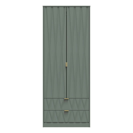 Diamond Tall Wardrobe Not Applicable 2 Doors 2 Drawers 197cm