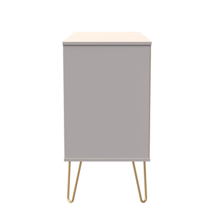 Diamond TV Unit Off-White 2 Shelves 3 Drawers 97cm