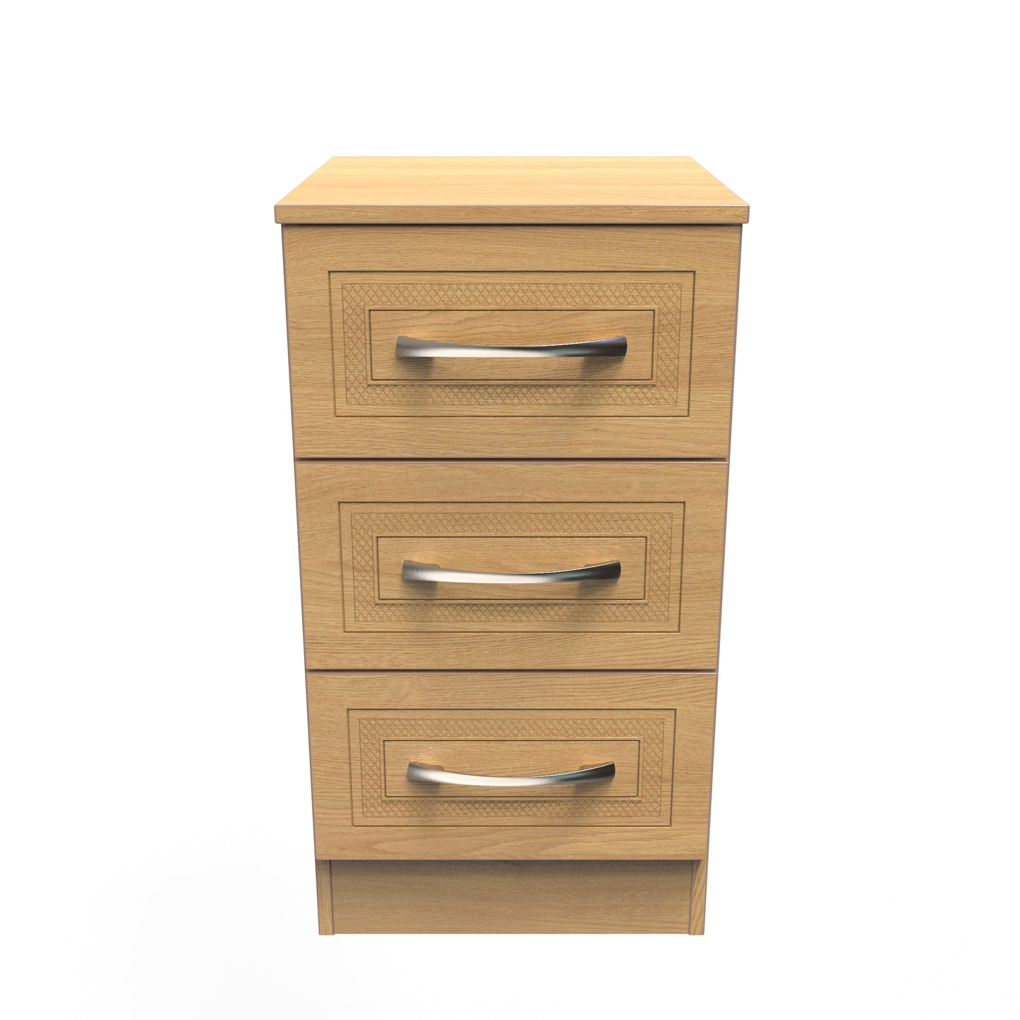 Dorset Bedside Table Oak 3 Drawers 70cm