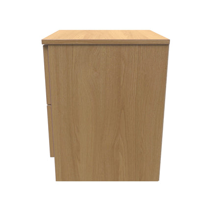 Dorset Bedside Table Oak 2 Drawers 51cm