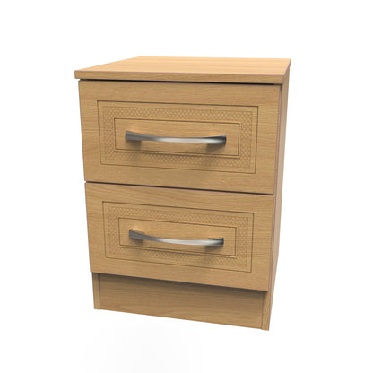 Dorset Bedside Table Oak 2 Drawers 51cm