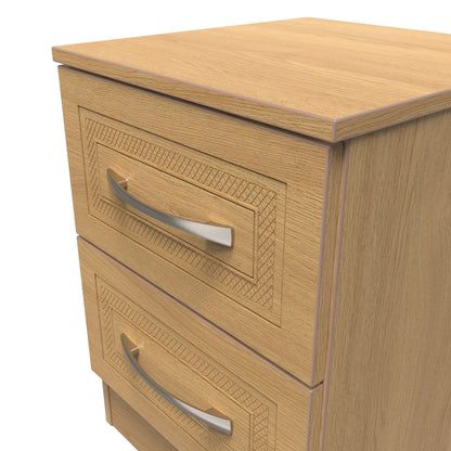 Dorset Bedside Table Oak 2 Drawers 51cm