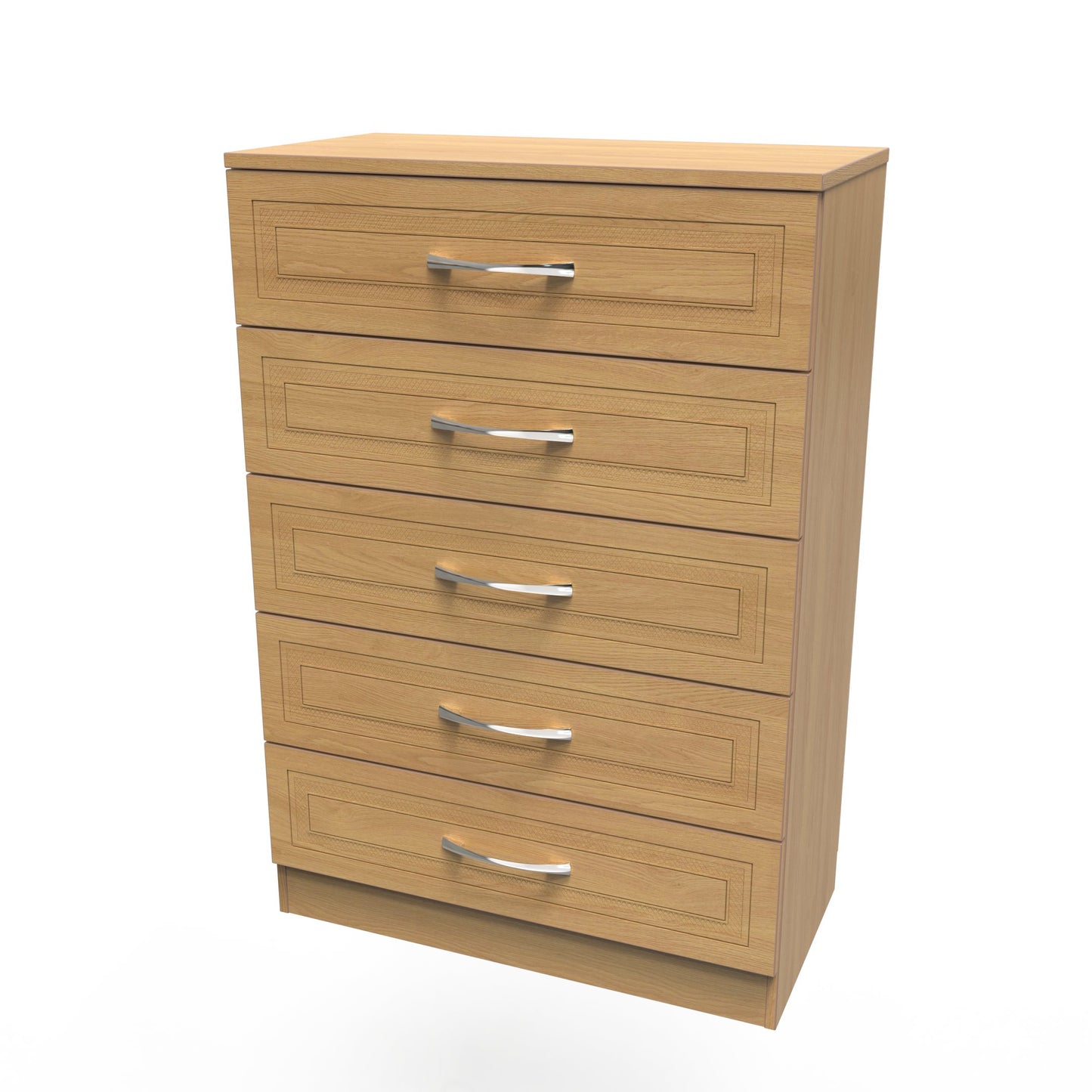 Dorset Tall Chest of Drawers Oak 5 Drawers 108cm